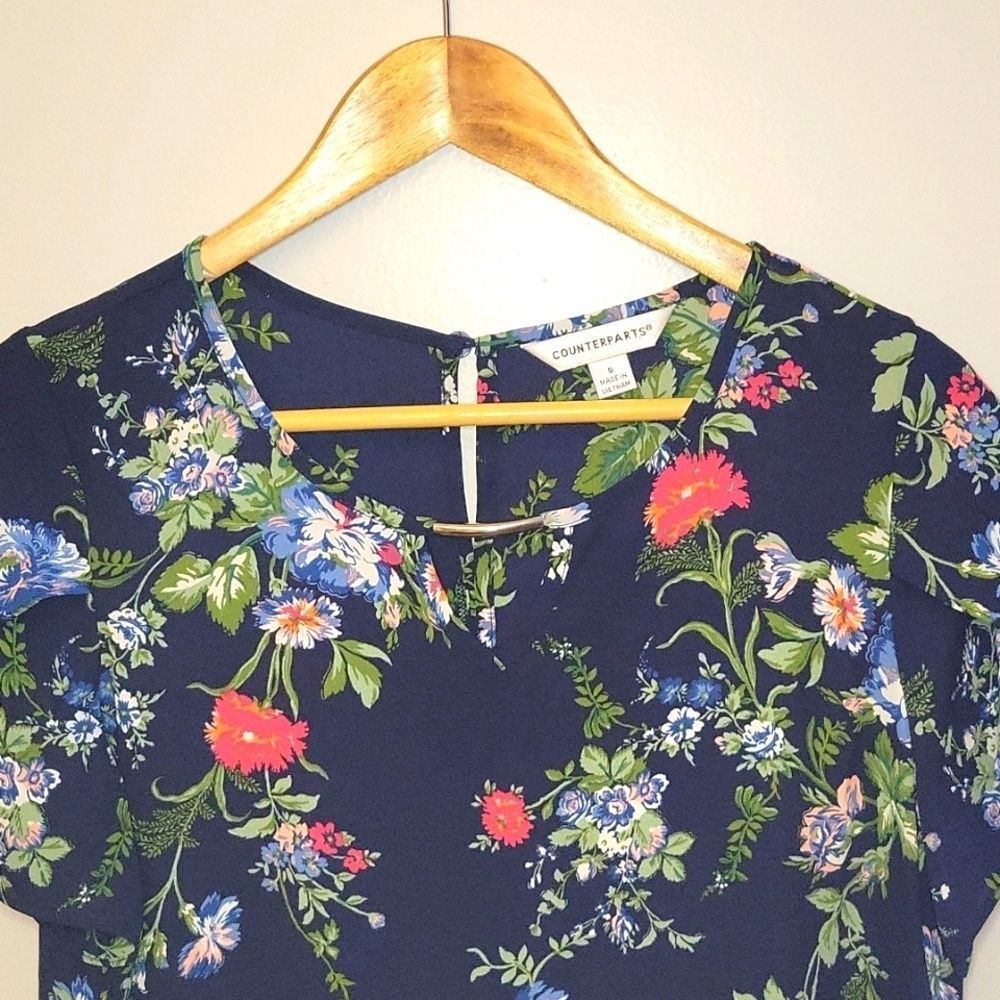 Counterparts size S flowered blouse - Picture 2 of 6